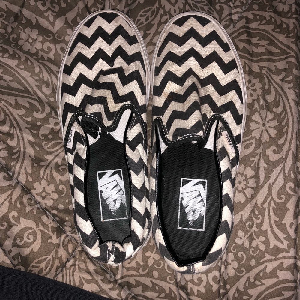 chevron slip ons
